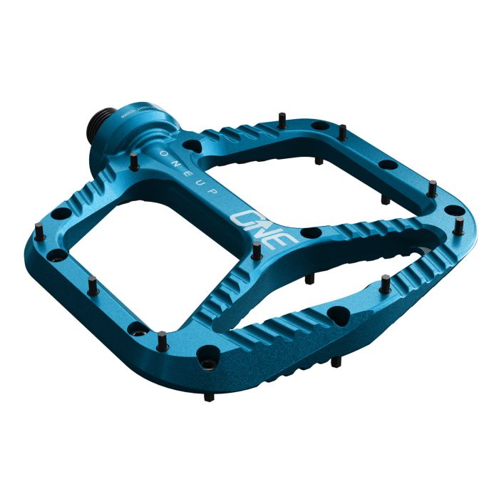 Tweeks Cycles OneUp Components Aluminium Pedals - Blue | Clearance section. 365 day returns, 0% finance & FREE delivery over £50