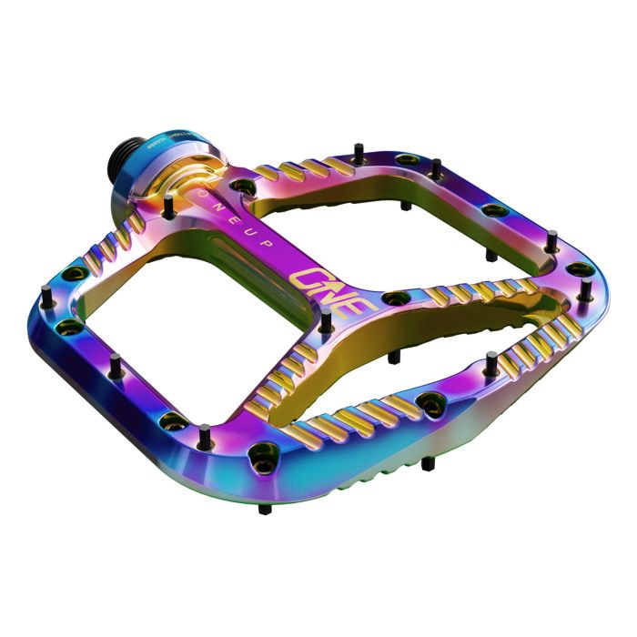 Tweeks Cycles OneUp Components Aluminium Pedals - Oil Slick | Clearance section. 365 day returns, 0% finance & FREE delivery over £50