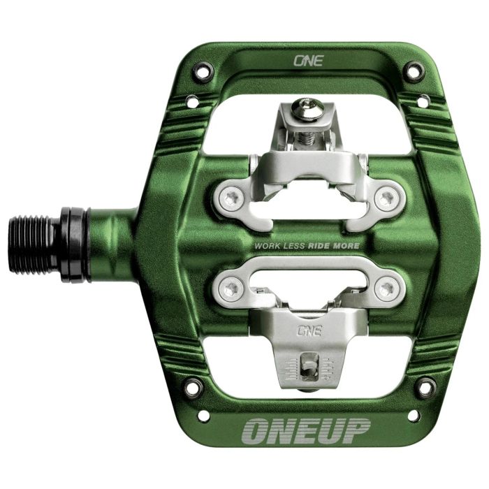 Tweeks Cycles OneUp Components Clip Pedals - Dark Green | Clearance section. 365 day returns, 0% finance & FREE delivery over £50