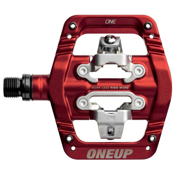 Tweeks Cycles OneUp Components Clip Pedals - Red | Clearance section. 365 day returns, 0% finance & FREE delivery over £50