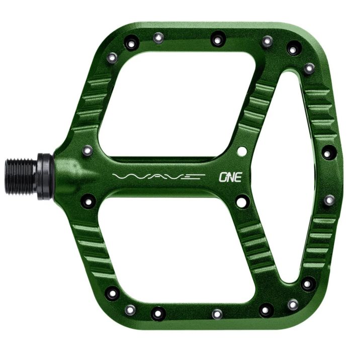 Tweeks Cycles OneUp Components Wave Pedals - Dark Green | Clearance section. 365 day returns, 0% finance & FREE delivery over £50