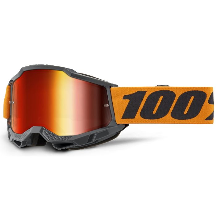 Tweeks Cycles 100% Accuri 2 Goggles - Orange / Mirror Red Lens | Clearance section. 365 day returns, 0% finance & FREE delivery over £50