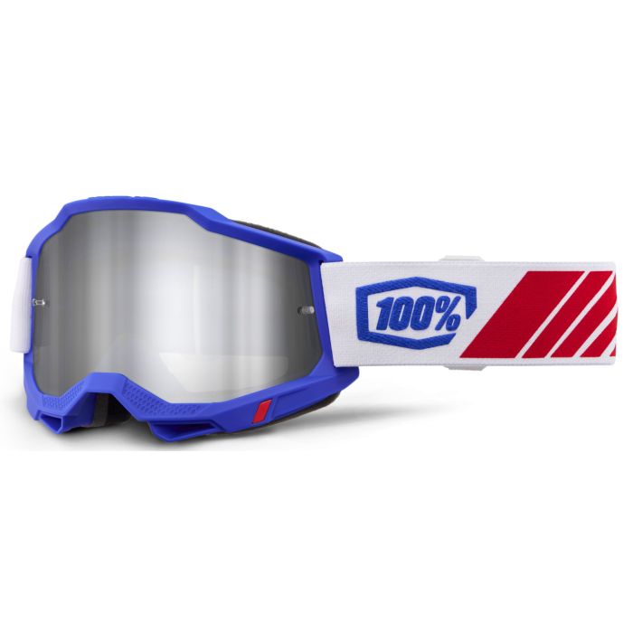 Tweeks Cycles 100% Accuri 2 Goggles - Kolby / Mirror Silver Lens | Clearance section. 365 day returns, 0% finance & FREE delivery over £50
