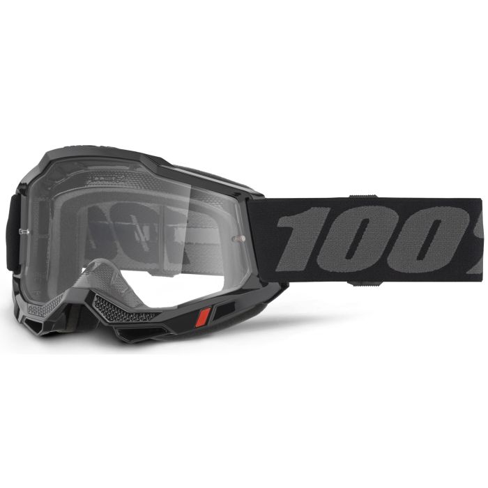 Tweeks Cycles 100% Accuri 2 Junior Goggles - Black Frame / Clear Lens | Clearance section. 365 day returns, 0% finance & FREE delivery over £50