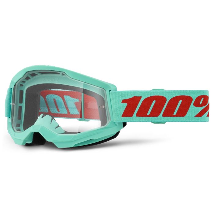 Tweeks Cycles 100% Strata 2 Goggles - Maupiti / Clear Lens | Clearance section. 365 day returns, 0% finance & FREE delivery over £50