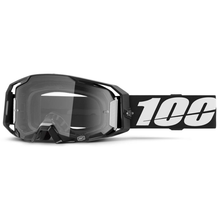 Tweeks Cycles 100% Armatic Goggles - Black Frame / Clear Lens | Clearance section. 365 day returns, 0% finance & FREE delivery over £50