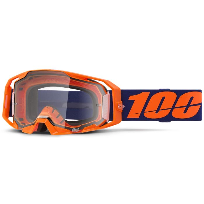 Tweeks Cycles 100% Armatic Goggles - Neon Orange / Clear Lens | Clearance section. 365 day returns, 0% finance & FREE delivery over £50