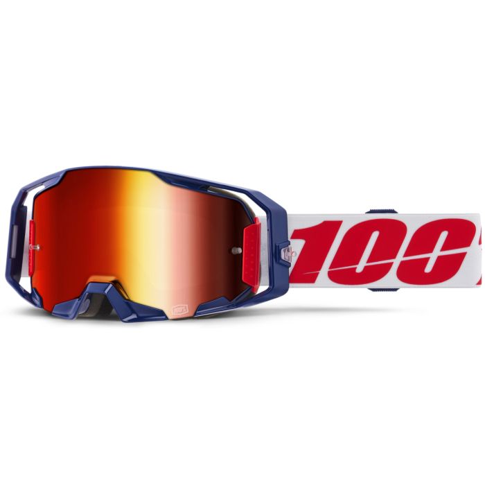 Tweeks Cycles 100% Armatic Goggles - Mach Z / Mirror Red Lens | Clearance section. 365 day returns, 0% finance & FREE delivery over £50