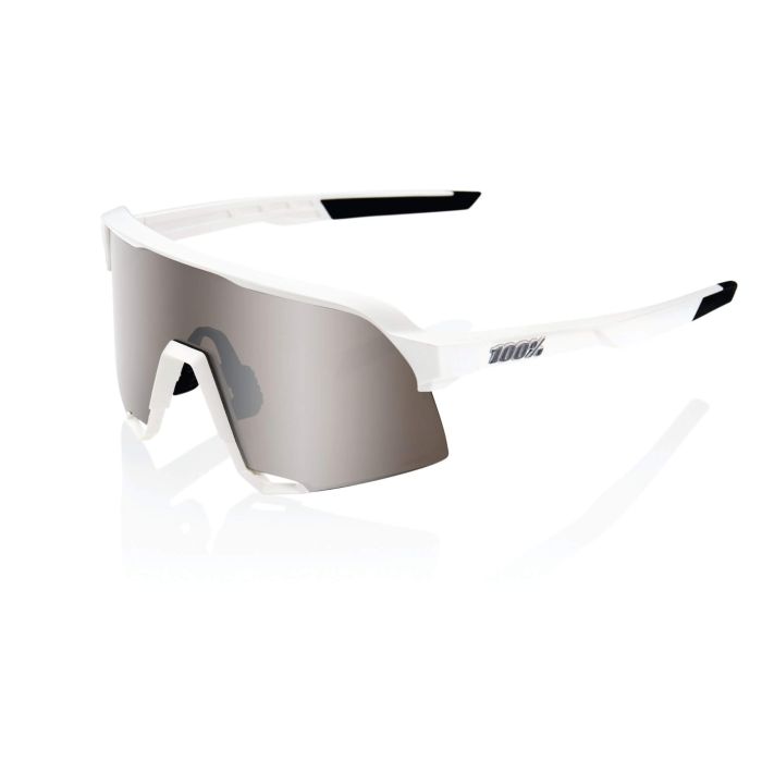 Image of 100% S3 Sunglasses - Matte White HiPER Silver Mirror Lens