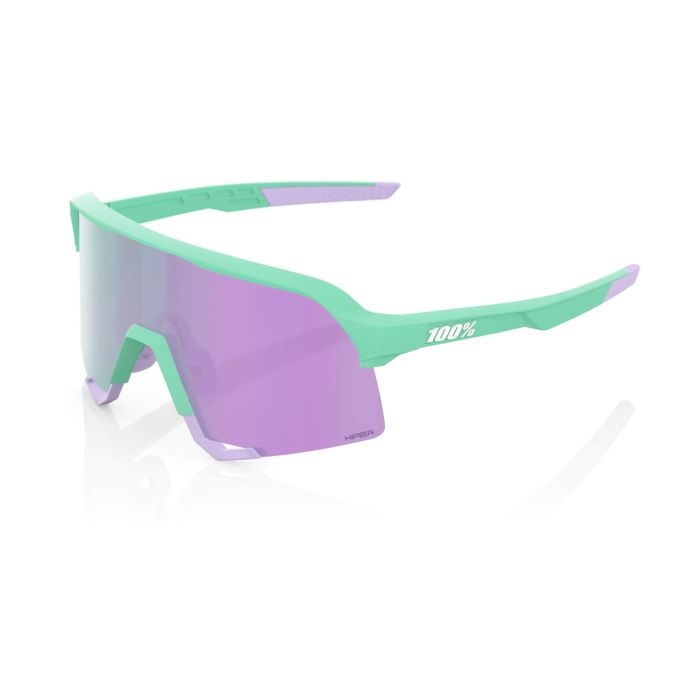 Image of 100% S3 Sunglasses - Soft Tact Mint HiPER Lavender Mirror Lens