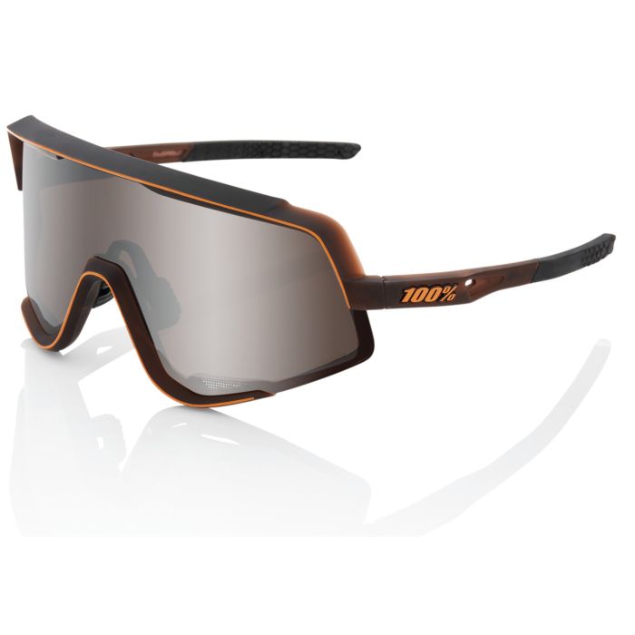 Tweeks Cycles 100% Glendale Sunglasses - Matte Translucent Brown Fade / HiPER Silver Lens | Clearance section. 365 day returns, 0% finance & FREE delivery over £50