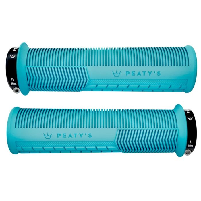 Tweeks Cycles Peaty's Monarch Mushroom Grip - Thick, Turquoise | Clearance section. 365 day returns, 0% finance & FREE delivery over £50