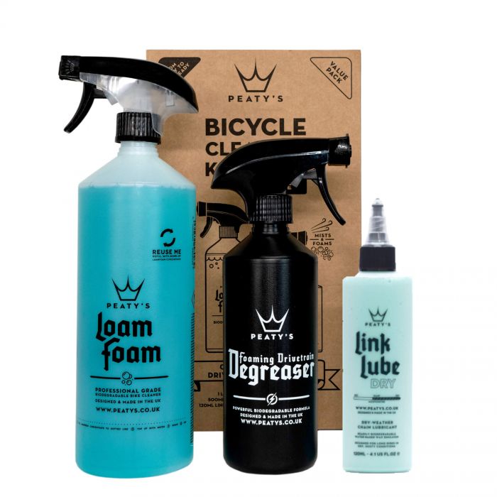 Image of Peaty's Wash Degrease Lubricate Bicycle Cleaning Kit - Dry - 1 Litre