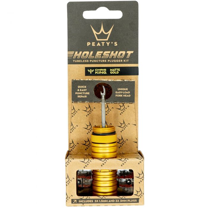 Image of Peaty's Holeshot Tubeless Puncture Plugger Kit - Gold