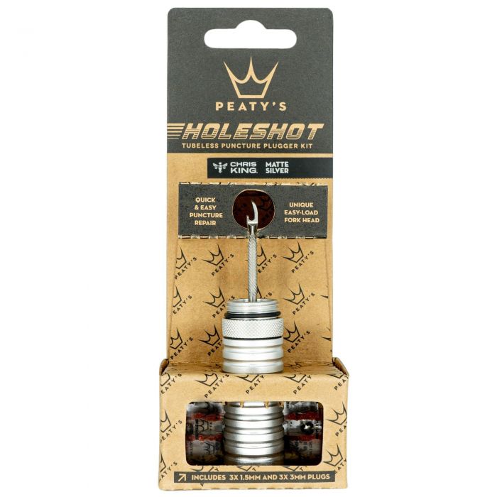 Image of Peaty's Holeshot Tubeless Puncture Plugger Kit - Silver