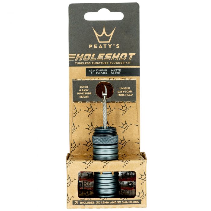 Tweeks Cycles Peaty's Holeshot Tubeless Puncture Plugger Kit - Slate | Clearance section. 365 day returns, 0% finance & FREE delivery over £50