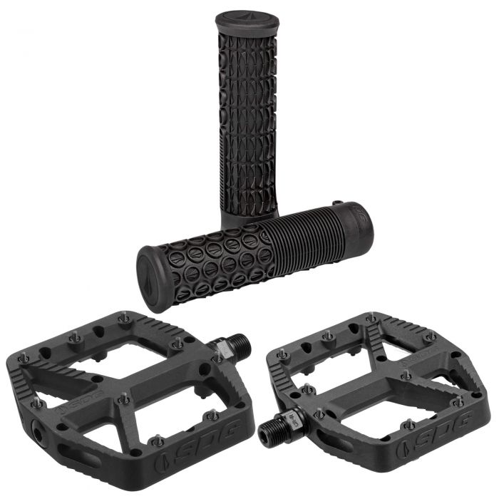 Image of SDG Comp Pedals & Thrice Grips - Black, 31mm