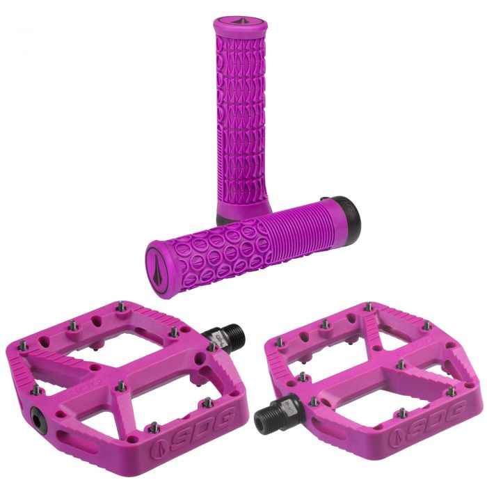 Image of SDG Comp Pedals & Thrice Grips - Purple, 31mm