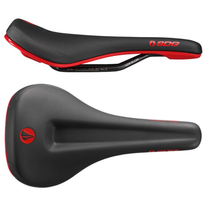 Tweeks Cycles SDG Bel Air V3 Max Lux-Alloy Saddle - Black / Red | Clearance section. 365 day returns, 0% finance & FREE delivery over £50