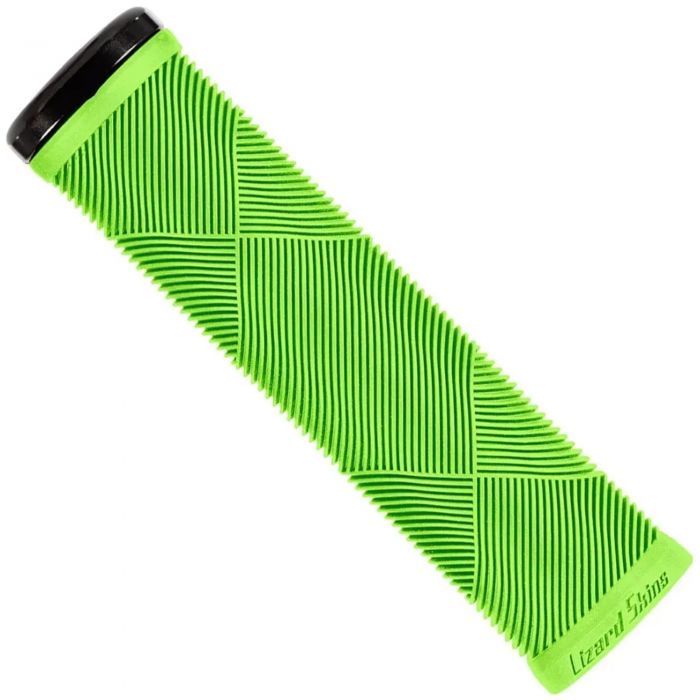 Image of Lizard Skins Single Clamp Lock-On Strata Grips - Lime Green