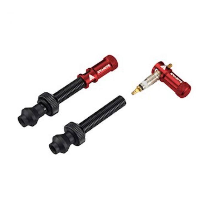 Image of Granite Design Valve with Juicy Nipple Valve Cap & Core Removal Tool - Red