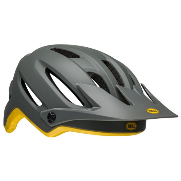 Image of Bell 4Forty MIPS Helmet - Matte / Gloss Gray / Yellow, Large