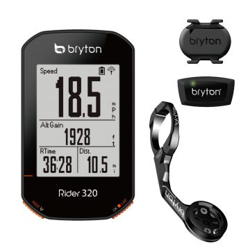 Bryton Rider 320T GPS Cycle Computer Bundle With Cadence & Heart Rate Sensor
