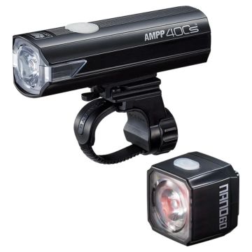 Cateye AMPP 400S / Nano 60 Light Set