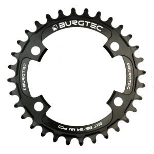 Image of Burgtec Thick Thin Chainring - Shimano XT and XTR, Black