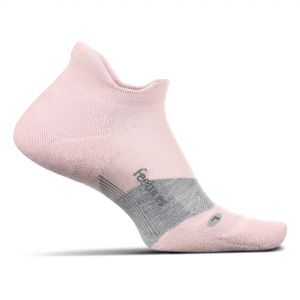 Image of Feetures Elite Max Cushion No Show Tab Socks - Propulsion Pink S