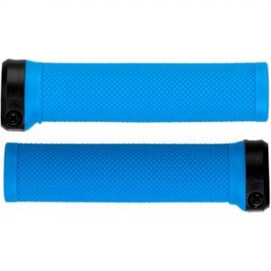 Brand-X Knurled Lock-On Handlebar Grips - Blue