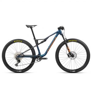 Orbea Oiz H30 Full Suspension Mountain Bike - 2023 - Moondust Blue Leo Orange Matt M