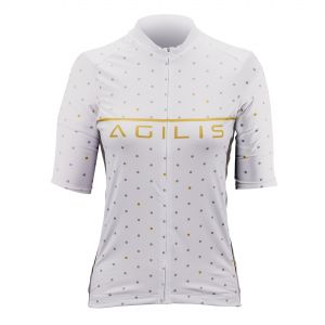 Agilis Female Short Sleeve Jersey - White / Black - M