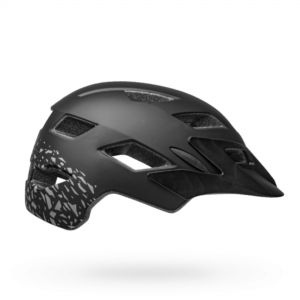 Bell Sidetrack Youth Helmet - Matt Black / Silver Fragments