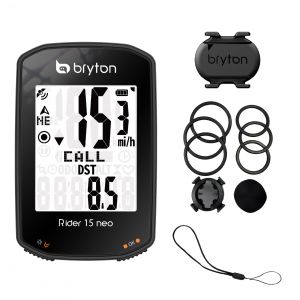 Image of Bryton Rider 15C Neo GPS Cycle Computer Bundle With Cadence Sensor