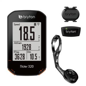Image of Bryton Rider 320T GPS Cycle Computer Bundle With Cadence & Heart Rate Sensor