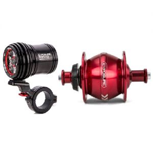 Exposure Lights Revo Dynamo Rim Brake Pack - Red, QR, 32H