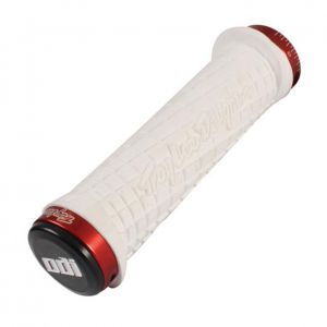 ODI Troy Lee Designs Lock-On Handlebar Grips - White/Red