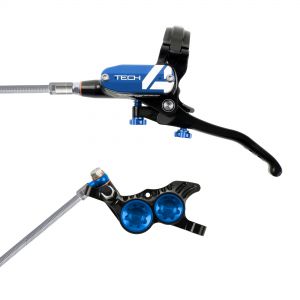 Hope Technology Tech 4 V4 Hydraulic Disc Brake - Black / BlueRear Left HandBraided - HOPT4V4BBL - Accessories The all-new Hope Tech 4 V4 Hydraulic Disc Brake is sku HOPT4V4BBL