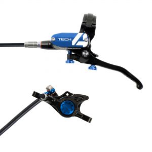 Hope Technology Tech 4 X2 Flat Mount Hydraulic Disc Brake - Black / BlueFront Right HandStandard Black