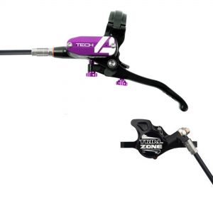Hope Technology Tech 4 Trial Zone Hydraulic Disc Brake - Black / PurpleRear Left Hand - HOPT4TZPUR9L - Accessories The all-new Hope Tech 4 Trial Zone Hydraulic Disc  sku HOPT4TZPUR9L
