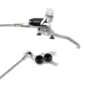 Hope Technology Tech 4 E4 Hydraulic Disc Brake - Silver / BlackRear Left HandBraided - HOPT4E4ZSNBL - Accessories The all-new Hope Tech 4 E4 Hydraulic Disc Brake is sku HOPT4E4ZSNBL