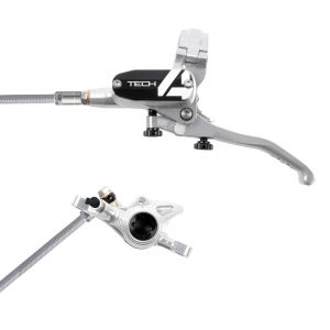 Hope Technology Tech 4 X2 Hydraulic Disc Brake - Silver / BlackRear Left HandBraided - HOPT4X2ZSNBL - Accessories The all-new Hope Tech 4 X2 Hydraulic Disc Brake is sku HOPT4X2ZSNBL