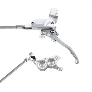 Hope Technology Tech 4 V4 Hydraulic Disc Brake - Silver / SilverRear Left HandBraided - HOPT4V4ZSSBL - Accessories The all-new Hope Tech 4 V4 Hydraulic Disc Brake is sku HOPT4V4ZSSBL