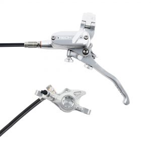 Hope Technology Tech 4 X2 Hydraulic Disc Brake - Silver / SilverFront Right HandStandard Black - HOPT4X2ZSSR - Accessories The all-new Hope Tech 4 X2 Hydraulic Disc Brake is sku HOPT4X2ZSSR