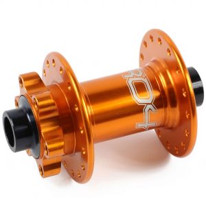 Hope Technology Pro 4 - Front Hub - Orange Hub - 100mmx15mm - 36H - J-Bend Spokes