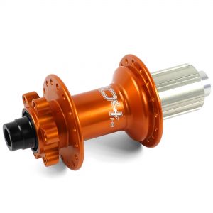Hope Technology Pro 4 - Rear Boost Hub - Orange Hub - 148mmx12mm - 36H - J-Bend Spokes - Standard - Aluminium Freehub