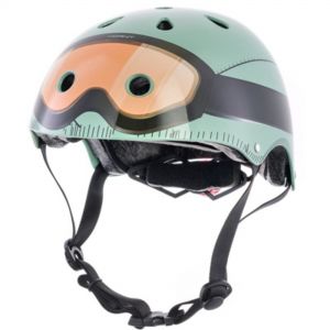 Image of Hornit Kids Helmet, Black/green/orange