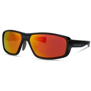 Madison Target Sunglasses - Black Frame / Fire Mirror Lens