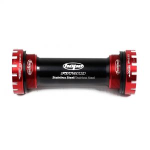Hope Technology Stainless Bottom Bracket Cups - 24mm Axle - Red, 100mm (Fat Bike)